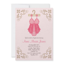 Pink Baby Doll Lingerie Shower Party Invitations