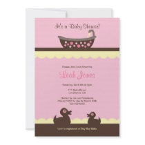 PInk Baby Girl Baby Shower Invitation