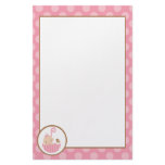 Pink Baby in Umbrella Stationery