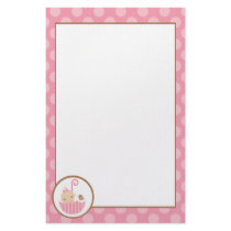 Pink Baby in Umbrella Stationery