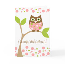Pink Baby Owl Cards