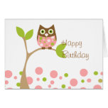 Pink Baby Owl Cards