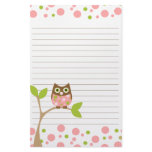 Pink Baby Owl Custom Stationery