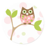 Pink Baby Owl stickers