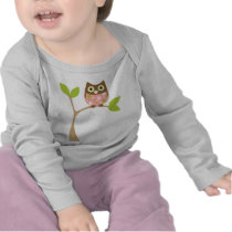Pink Baby Owl Tees