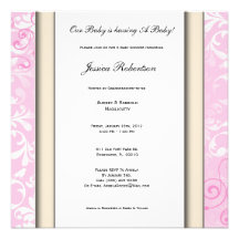 Pink Baby Shower Invitation