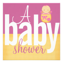 Pink Baby Shower Invitations