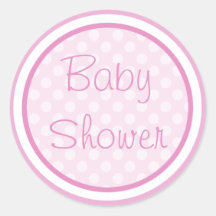 Pink Baby Shower Stickers