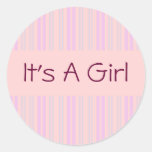 Pink Baby Shower Stickers /Seals