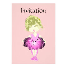 Pink Ballerina Invitation