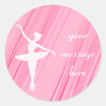 Pink Ballerina Silhouette Stickers
