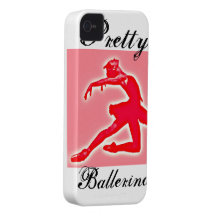 Pink Ballet 'Pretty ballerina' iPhone Case iPhone 4 Case