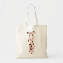 Pink Ballet Shoes Canvas Bags