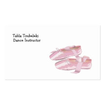 Pink Ballet Shoes Slippers Business Card Templates