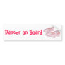 Pink Ballet Shoes Slippers Dancer on Board Bumper Stickers