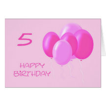Pink Balloons Card