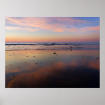Pink Beach Sunrise Poster Print