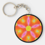 Pink Bead Kaleidoscope Keychain