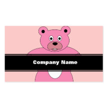 Pink Bear Business Cards
