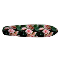 Pink Begonia Flowers on a Skateboard
