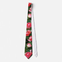 "Pink Begonia Garden" Wedding Tie