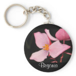 Pink Begonia keychain
