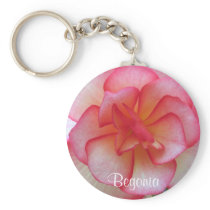 Pink Begonia Keychain