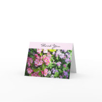 Pink Begonias Thank You Greeting Card