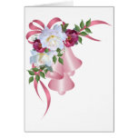 Pink Bells w/ Roses & Ribbons Greeting Cards
