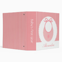 Pink Bib Baby Binder