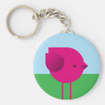 Pink bird key chain