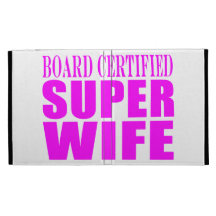 Pink Birthday Gifts for Wives : Super Wife iPad Folio Cover