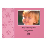 Pink Birthday Invitation for a girl (#INV 010)