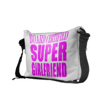 Pink Birthdays & Christmas : Super Girlfriend Courier Bag