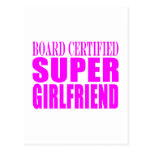 Pink Birthdays & Christmas : Super Girlfriend Postcard