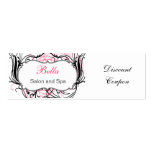 pink,black and white Chic discount coupon Business Card Templates