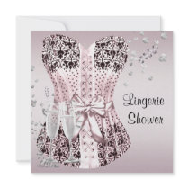 Pink Black Corset Lingerie Bridal Shower