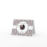 Pink Black Damask Baby Thank You Cards