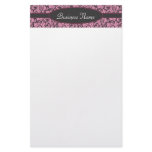 Pink & Black Damask Stationary stationery