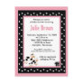 Pink & Black Girly Moo Cow Baby Shower Invitations Post Cards