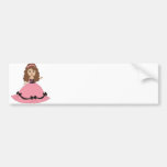 Pink & Black Gown Princess 1 Bumper Stickers