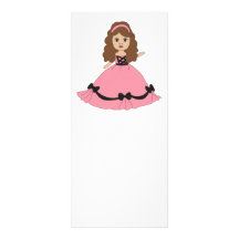 Pink & Black Gown Princess 1 Customized Rack Card