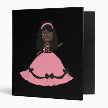 Pink & Black Gown Princess 3 Binder