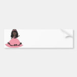 Pink & Black Gown Princess 3 Bumper Stickers