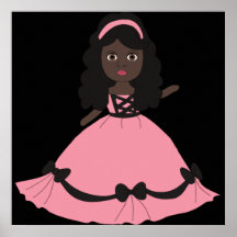Pink & Black Gown Princess 3 Poster