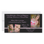 Pink & Black Graduation Annoucment & Invitation Photo Greeting Card
