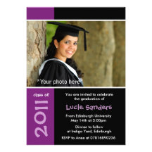Pink & Black Graduation Photo Announcement
