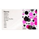Pink, Black, Grey Polkadots Business Card