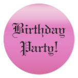 Pink Black Happy Birthday Sticker