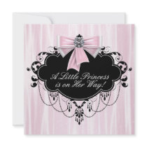 Pink Black Princess Baby Girl Shower